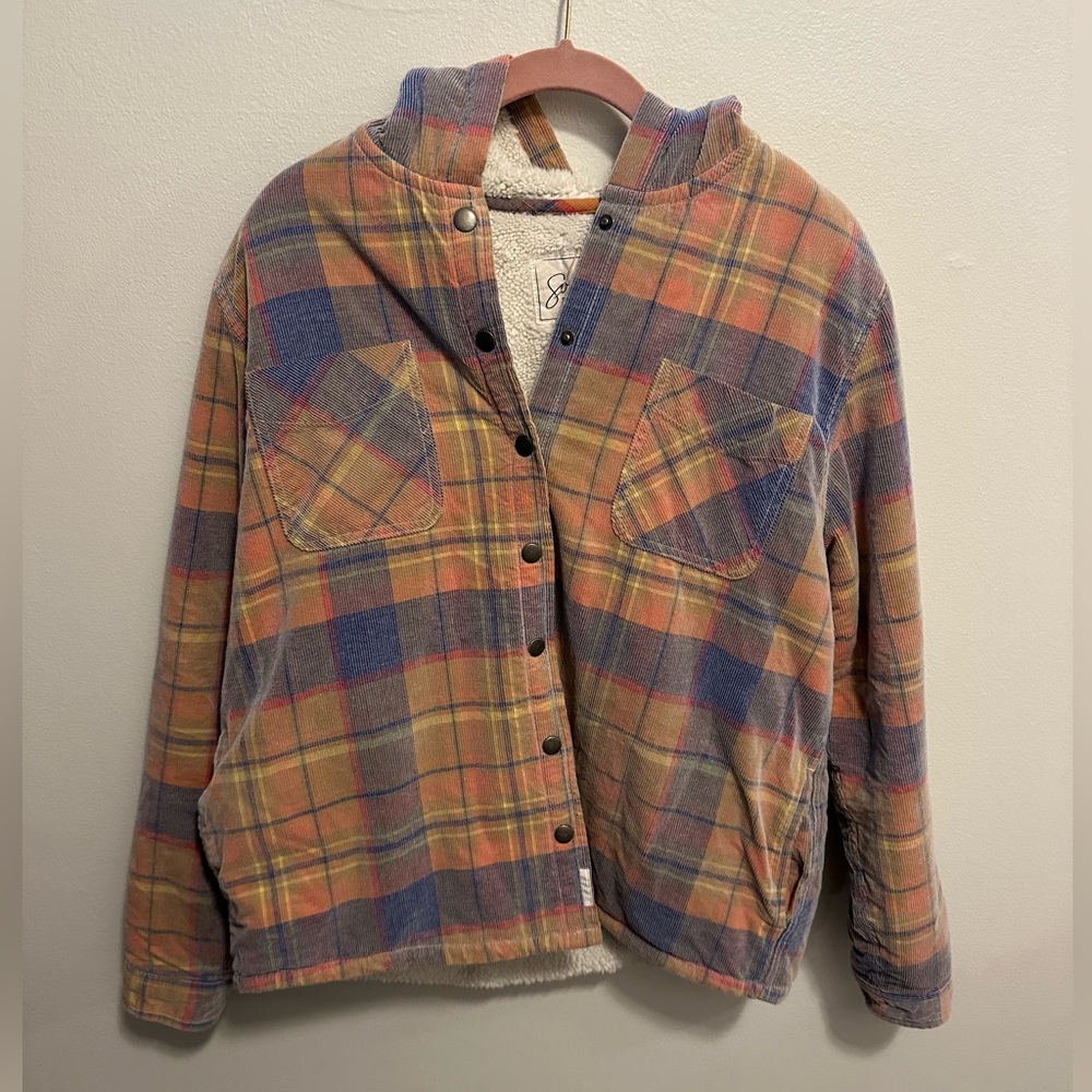 Cozy Plaid Hooded Utility Jacket